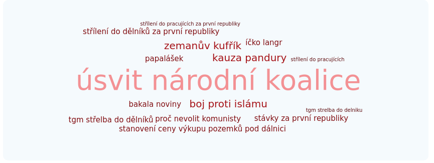 WebMedea Masaryk negativní témata