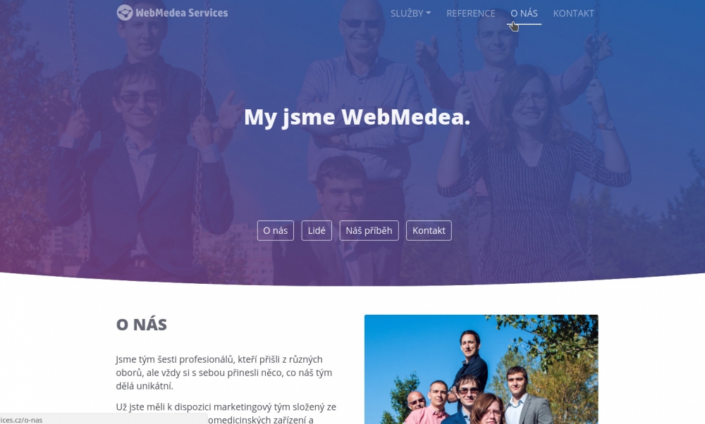 Webové stránky WebMedea services