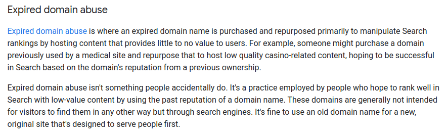 expired domain abuse