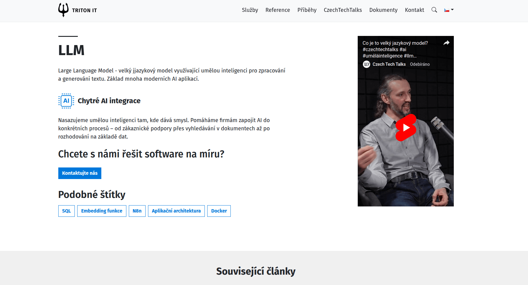 ukázka detailu LLM štítku